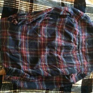 Small flannel long sleeve button up